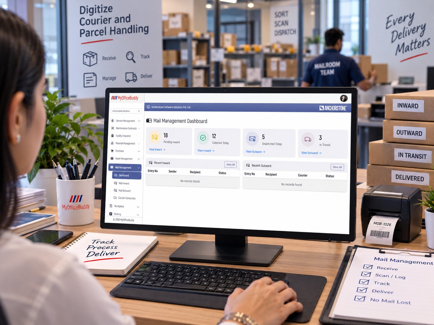 Mail Room Management - MyOfficeBuddy