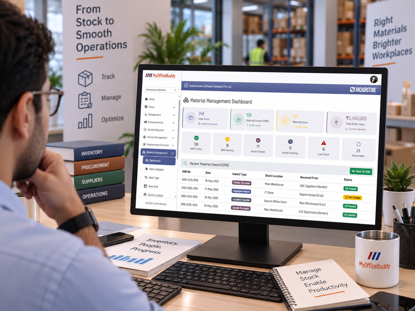 Material Management & Inventory - MyOfficeBuddy